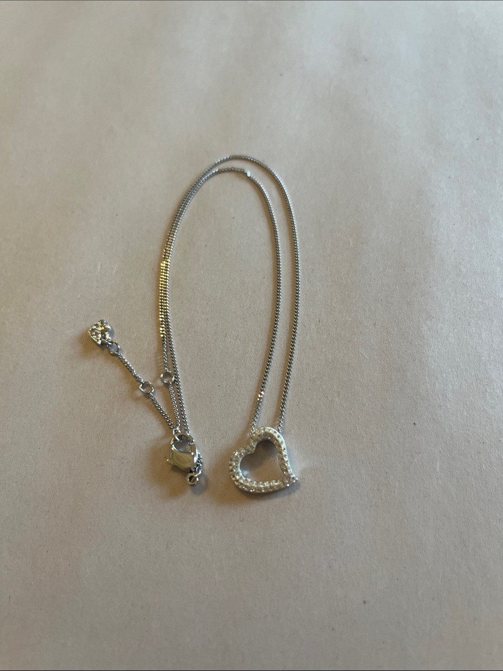 Swarovski Swan Signed Mozart Heart W/ Crystals Necklace